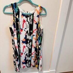 Kenar Abstract Multicolor Sleeveless Dress